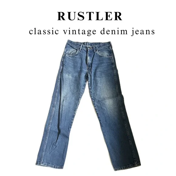 RARE🎉 Rustler • vintage Y2K classic retro Rustler dark blue denim